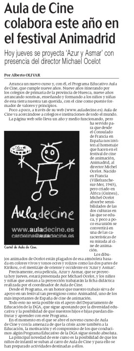 Aula de Cine colabora con Animadrid